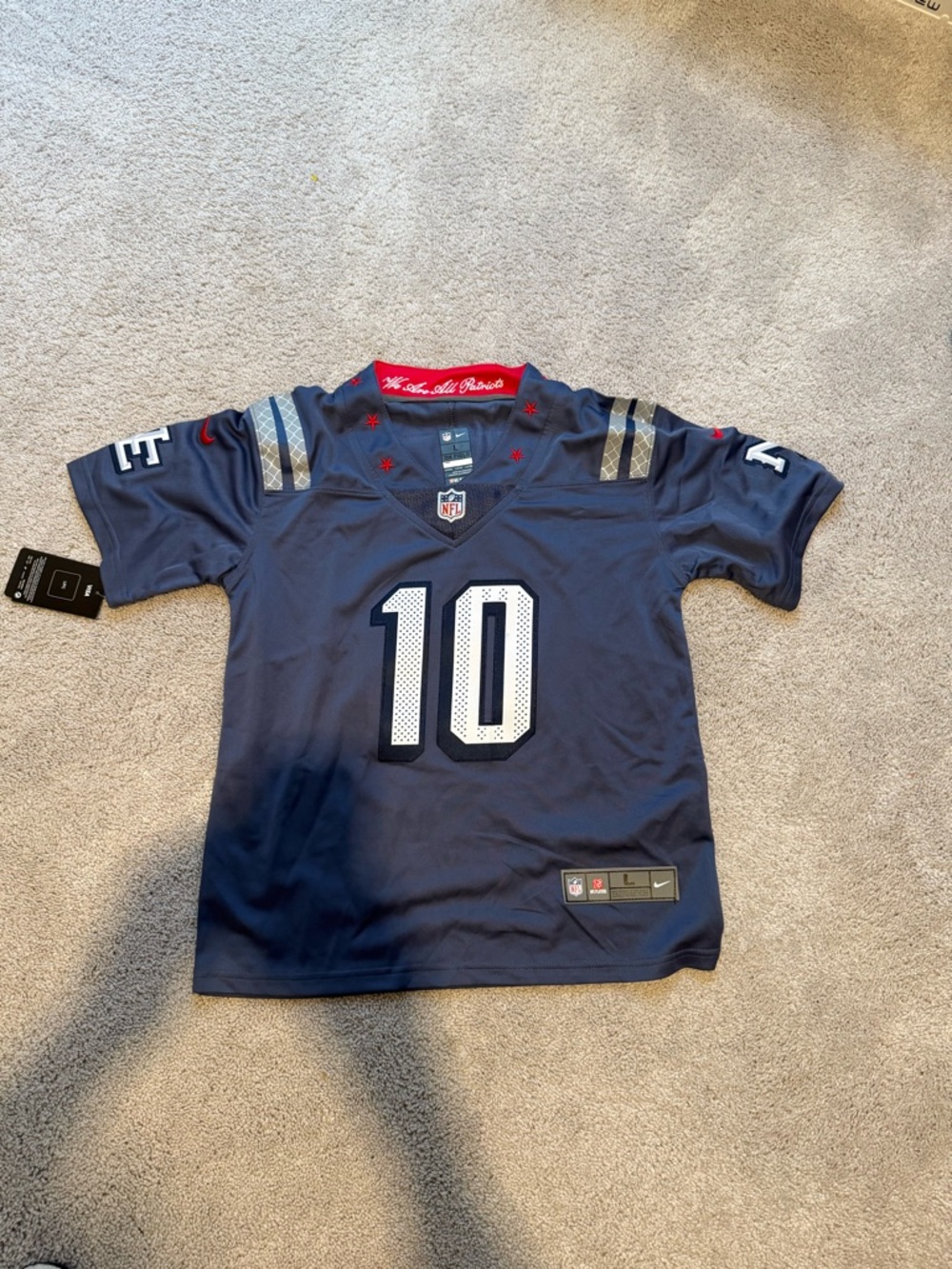 Drake Maye #10 Patriots Rivalry Jersey Youth Large Nike NFL